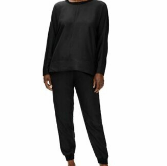 Eileen Fisher silk fabric and knit top - Picture 2 of 6